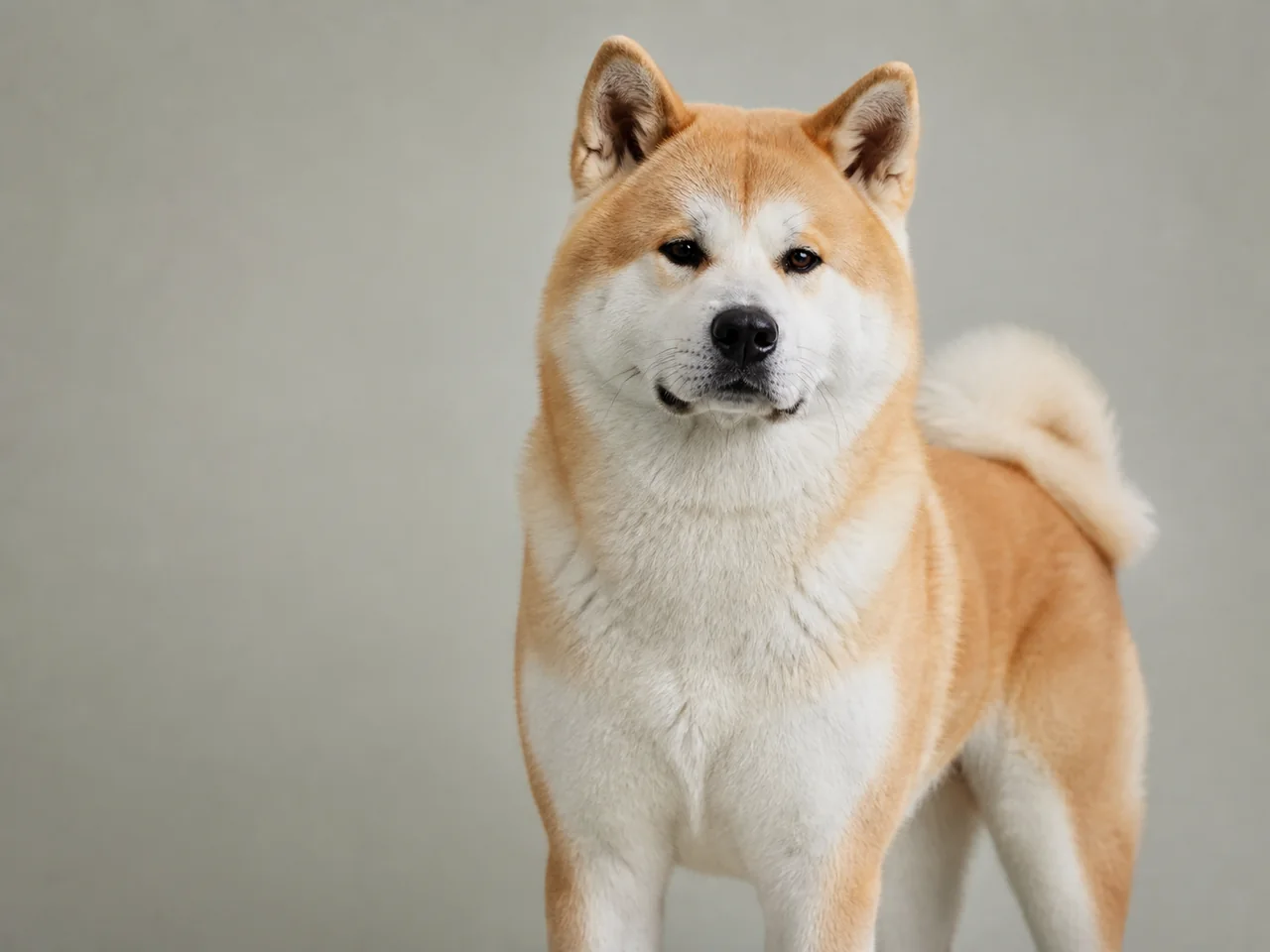 Healthy adult Akita breed portrait