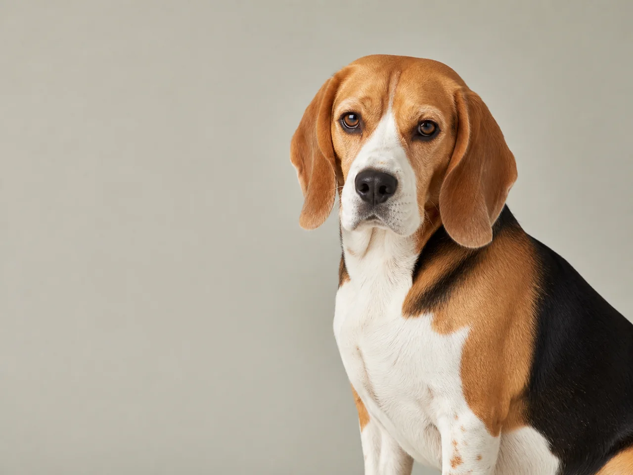 Healthy adult Beagle breed portrait
