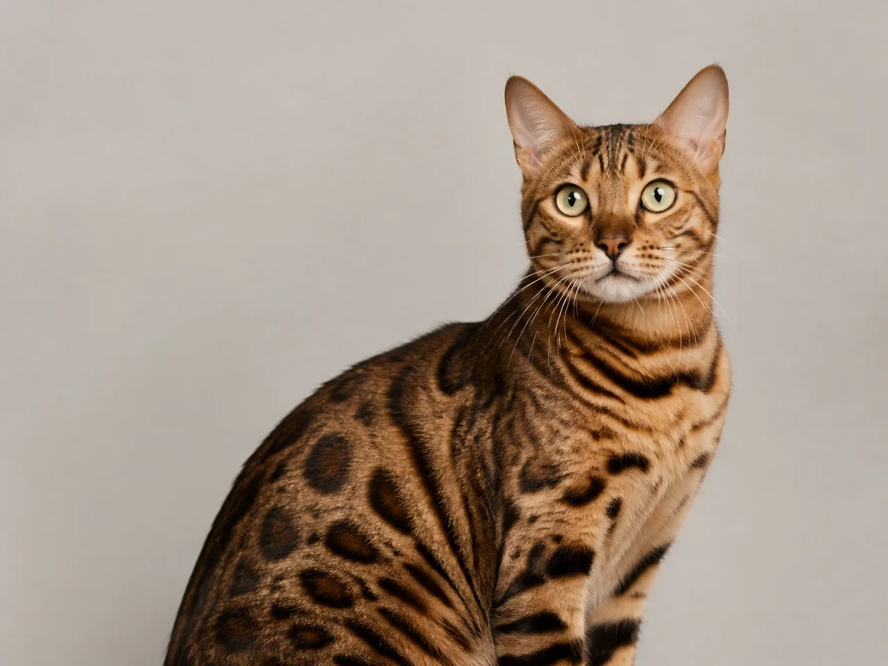 Healthy adult Bengal breed portrait