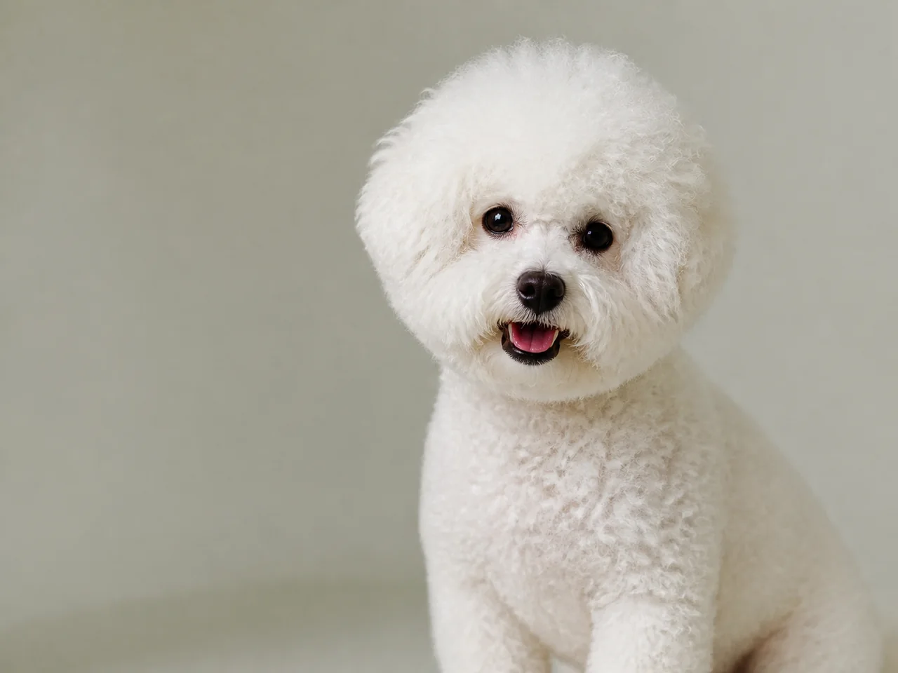 Healthy adult Bichon Frise breed portrait