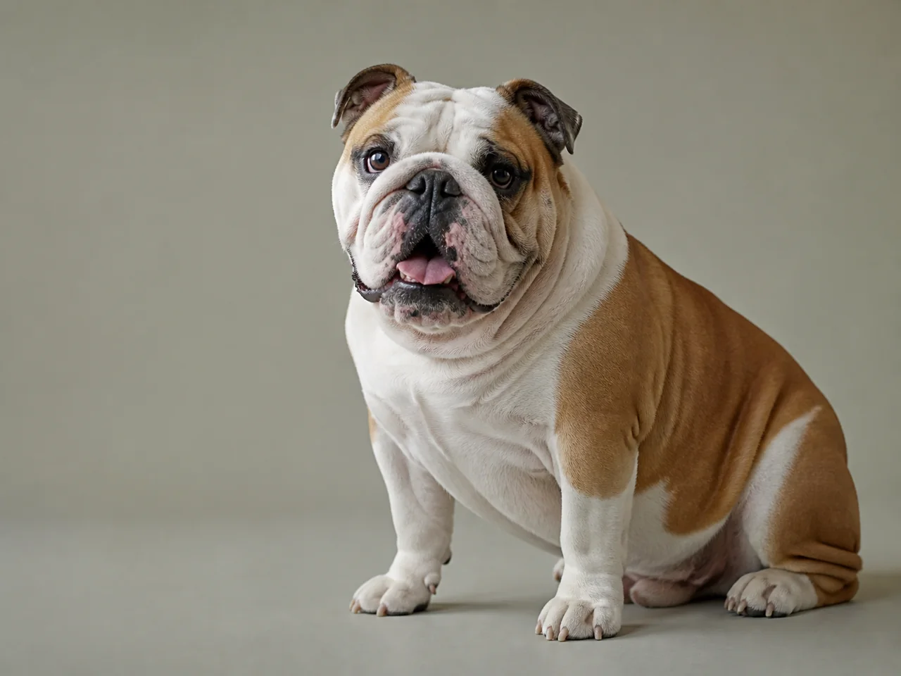 Healthy adult Bulldog (English) breed portrait