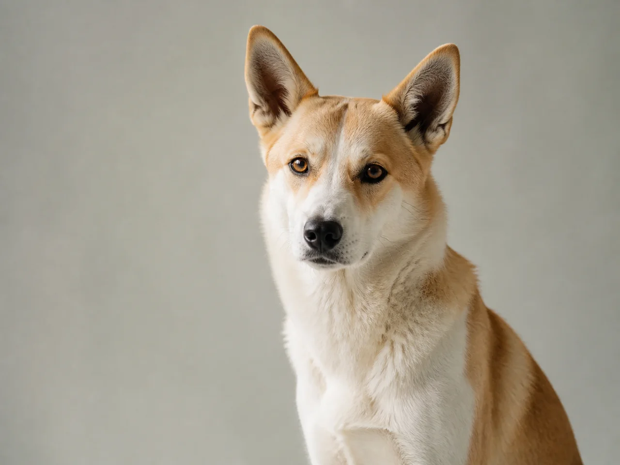 Healthy adult Canaan Dog breed portrait