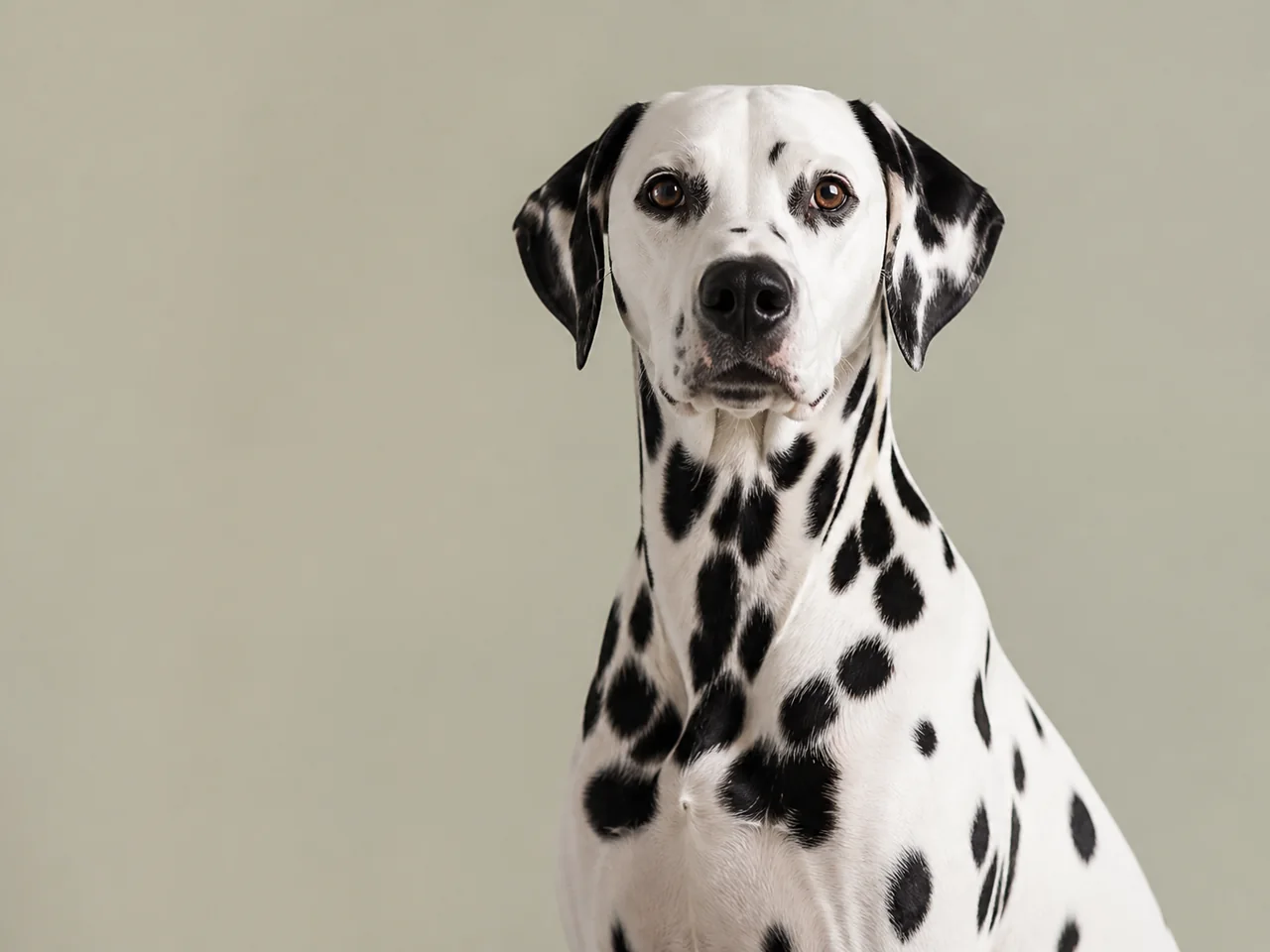 Healthy adult Dalmatian breed portrait