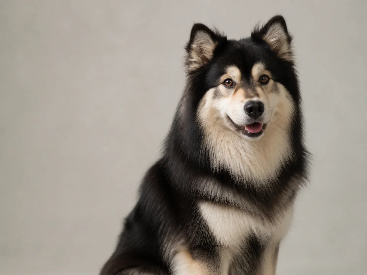 Healthy adult Finnish Lapphund breed portrait