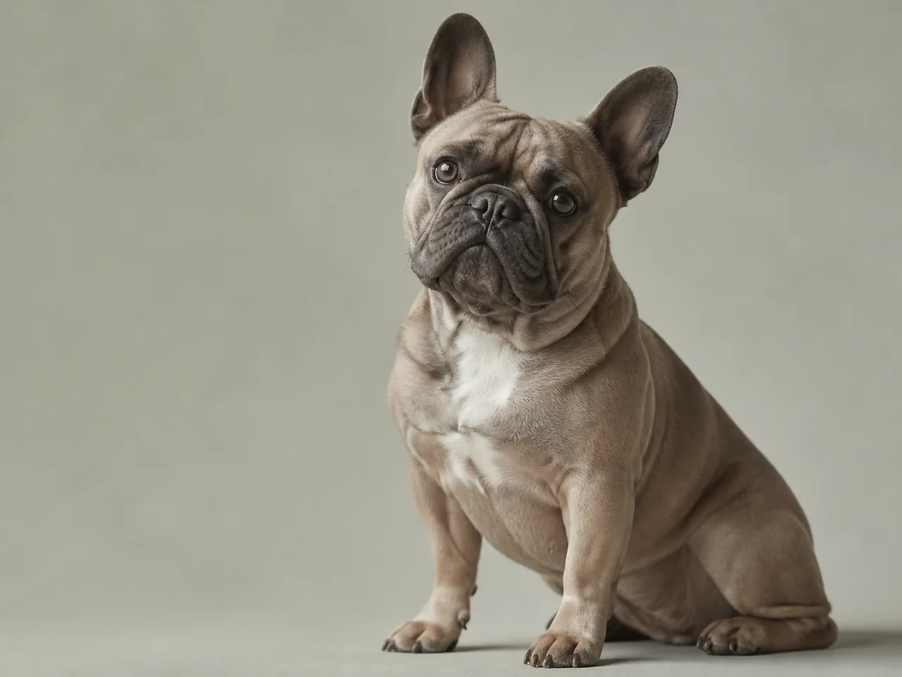 Healthy adult French Bulldog breed portrait