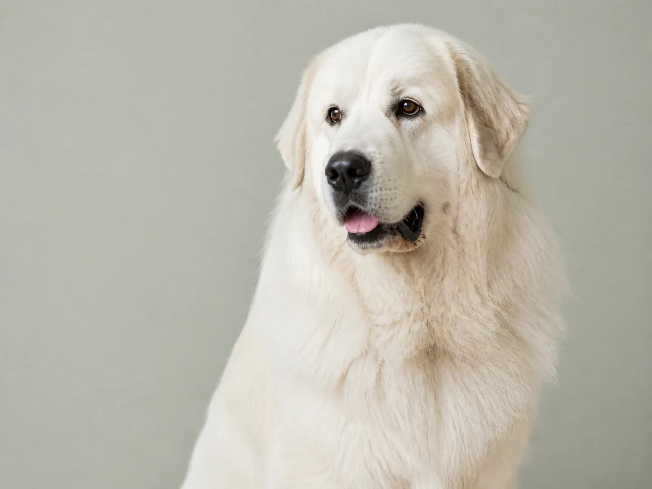 Healthy adult Great Pyrenees breed portrait