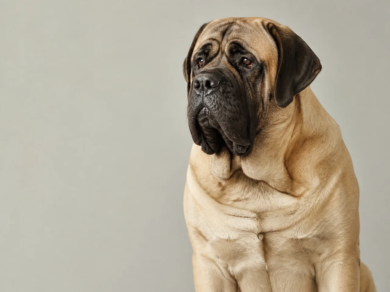 Healthy adult Mastiff breed portrait