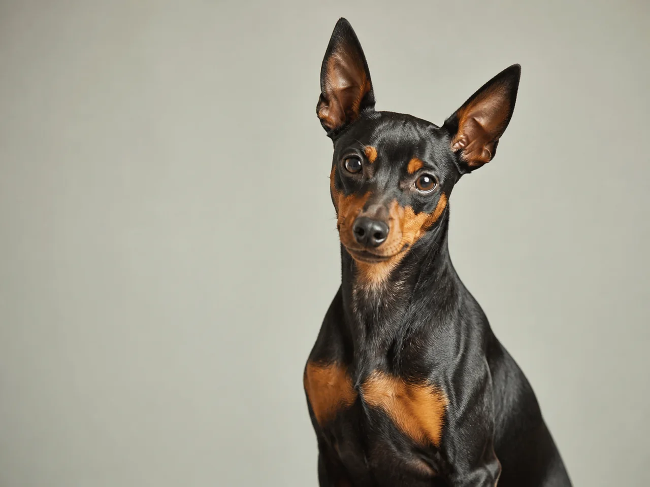 Healthy adult Miniature Pinscher breed portrait