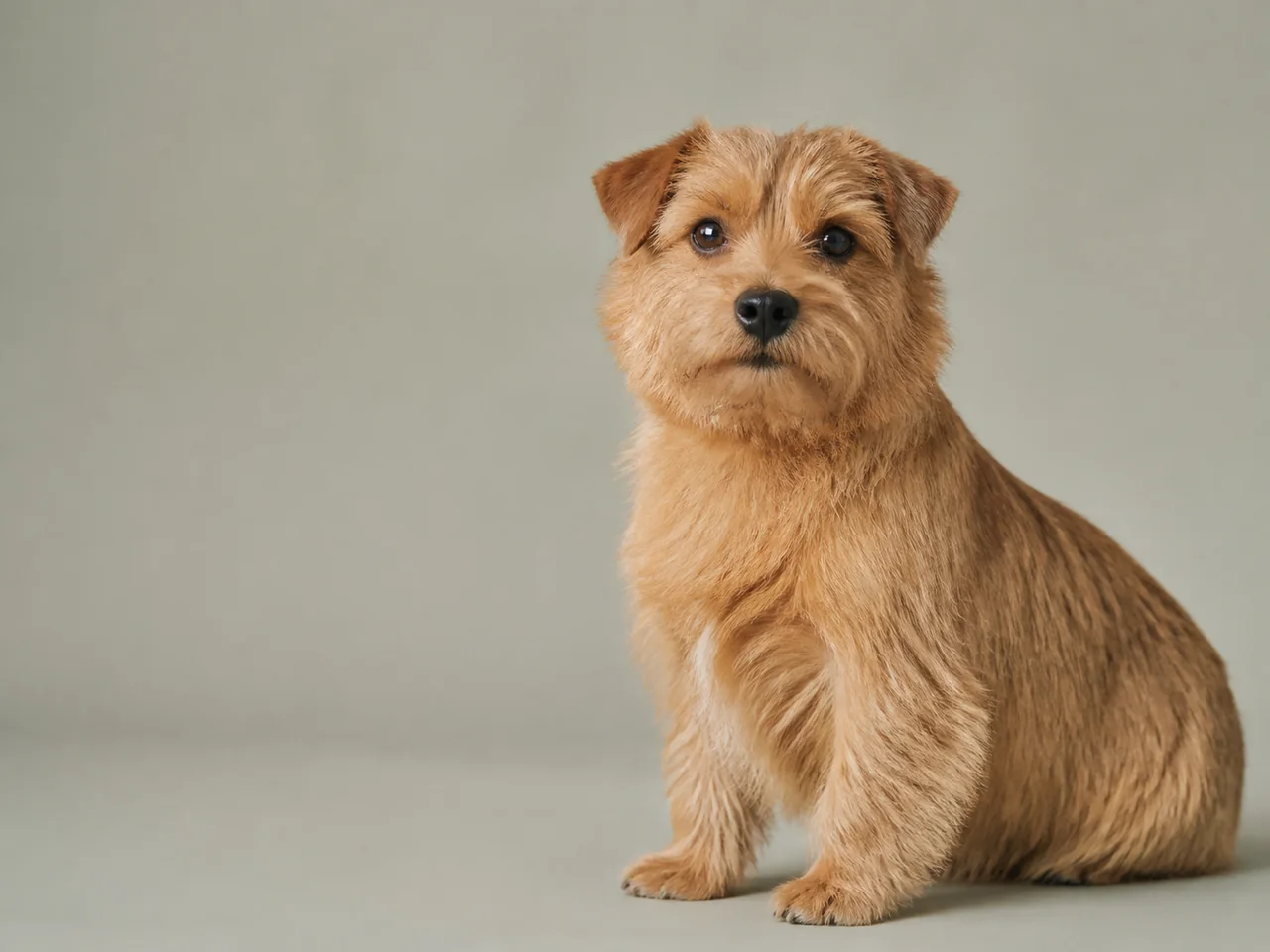 Healthy adult Norfolk Terrier breed portrait