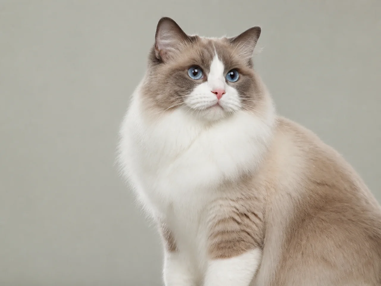 Healthy adult Ragdoll breed portrait