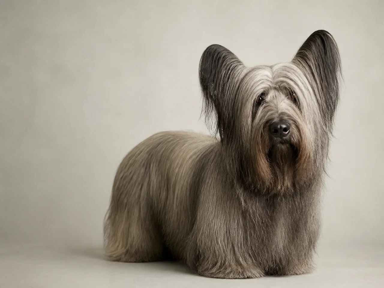 Healthy adult Skye Terrier breed portrait