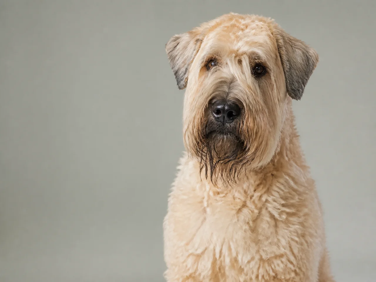 Healthy adult Soft Coated Wheaten Terrier breed portrait
