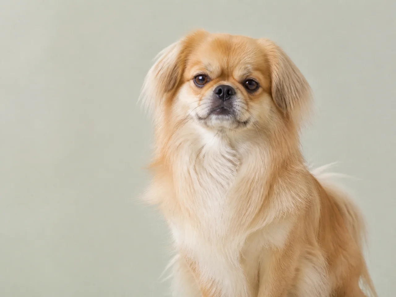 Healthy adult Tibetan Spaniel breed portrait