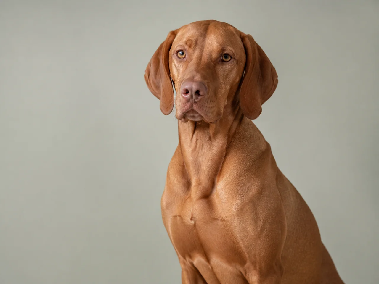 Healthy adult Vizsla breed portrait